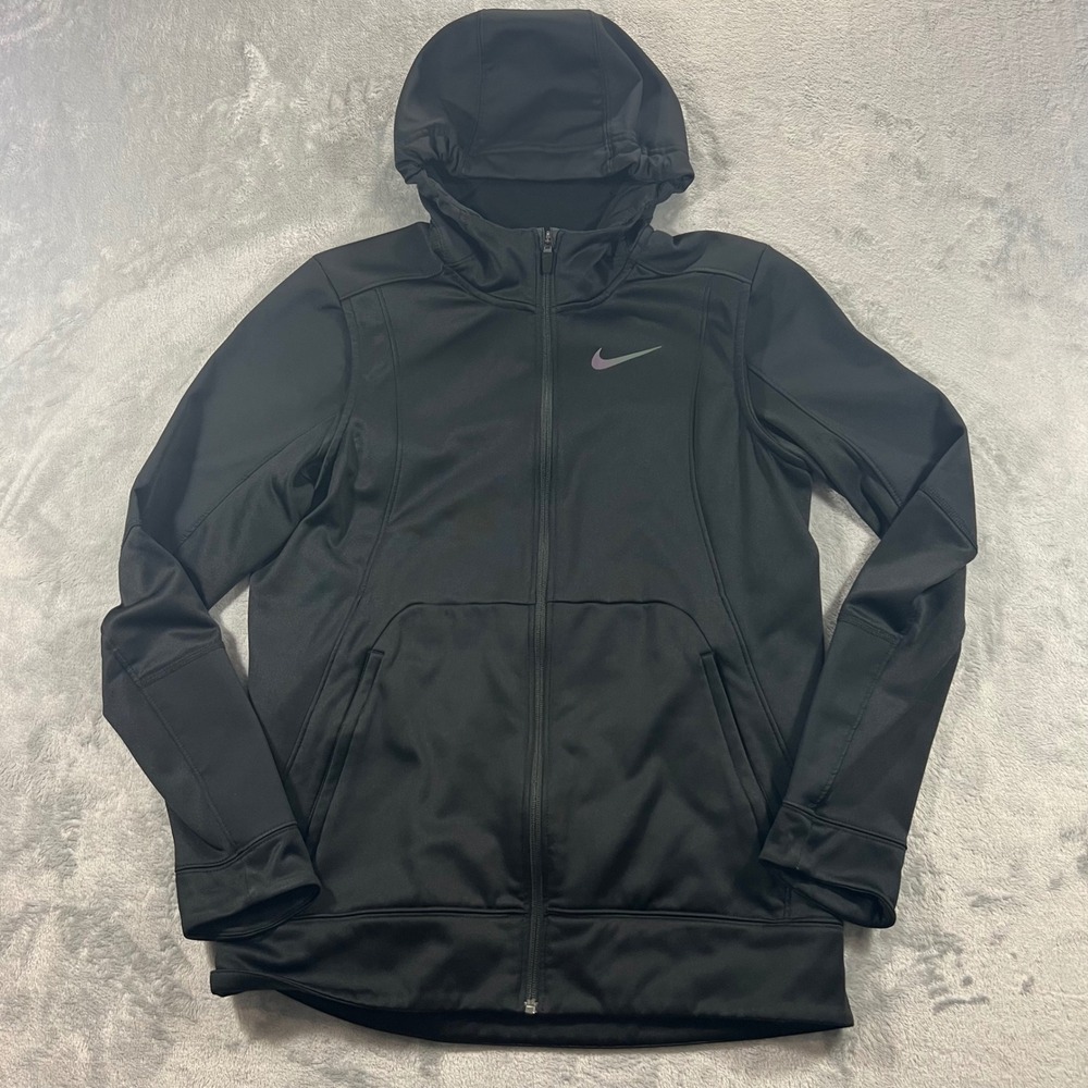 NIKE Dri-FIT Full Zip Hoodie Men Medium‎ Black 916921-010 Training Athleisure